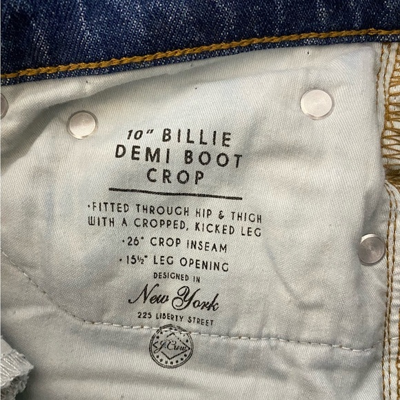 J. Crew 10" demi-boot crop jean in Stone Street wash Button fly BF545 - Picture 9 of 10